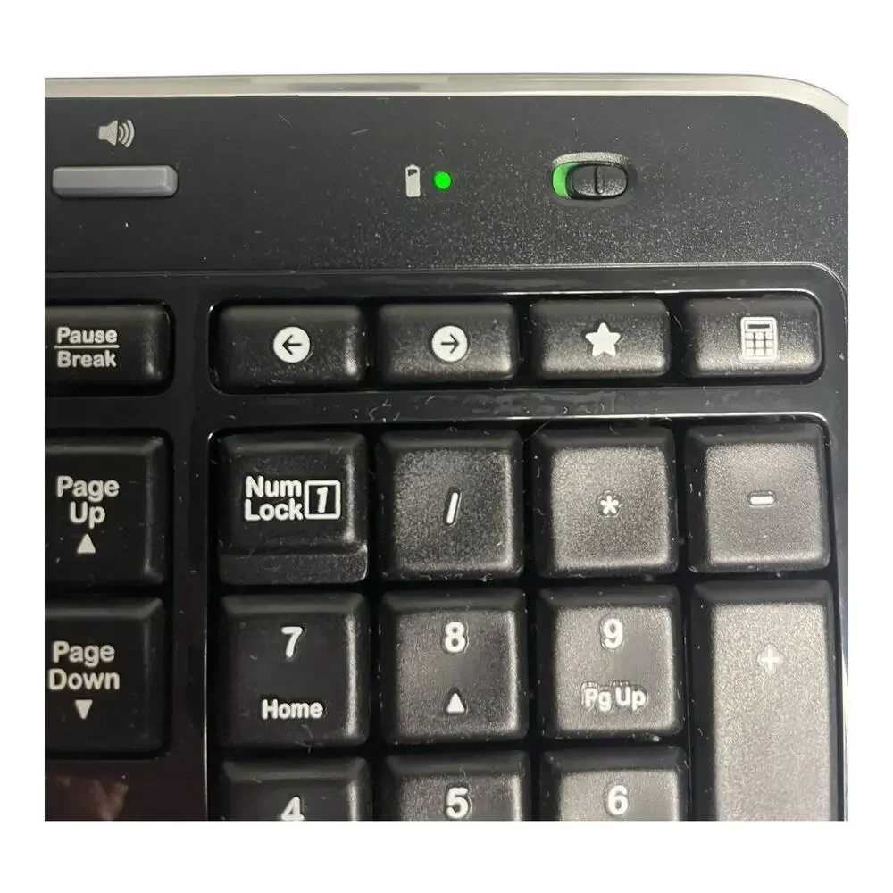 Logitech K520 Wireless Keyboard NO RECEIVER Black & M510 Mouse & Receiver **READ